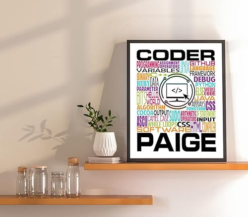 Computer Coding Typography, Personalized Computer Coding Poster, Canvas And Poster for Computer Coder, Computer Programmer Canvas And Poster, Coding Canvas And Poster, Coder Canvas And Poster Vertical Poster And Canvas