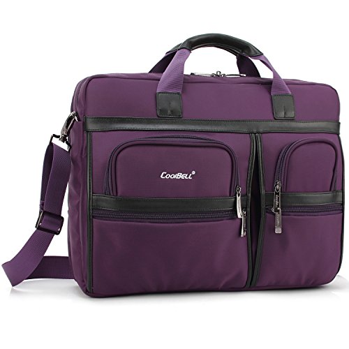 CoolBELL 15.6 Inches Laptop Bag Briefcase Protective Messenger Bag Shoulder Bag for Laptop/Ultrabook/Tablet/Business/Women (Purple)