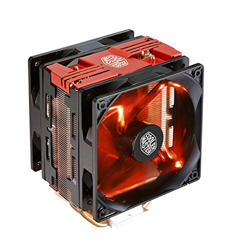 Cooler Master Hyper 212 Turbo- Red Top Cover is Equipped with Dual 120mm PWM Fans LEDs CPU Cooler (RR-212TR-16PR-R1)