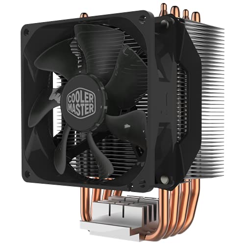 Cooler Master Hyper H412R Compact CPU Air Cooler, 95mm PWM Fan, 4 Copper Direct Contact Heat Pipe for AMD Ryzen/Intel LGA1200/1151 Silver