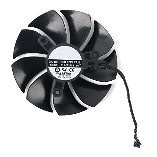 Coolerage 85mm DC 12V 0.55A 4Pin PLA09215S12H RTX2080Ti GPU Fans for EVGA RTX 2060 2070 2080 2080Ti RTX2080Ti Graphics Card Cooling Fans (Fan - B)