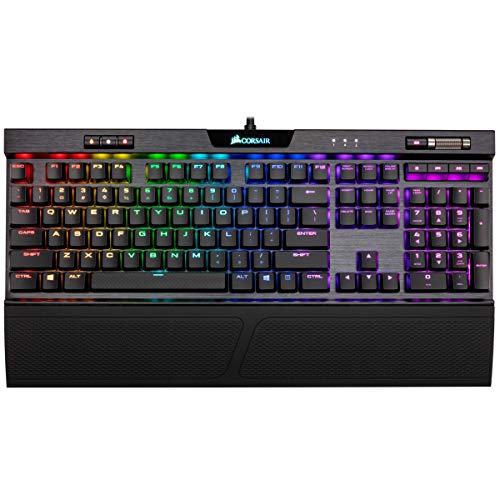 CORSAIR K70 RGB MK.2 RAPIDFIRE Low Profile - Backlit RGB LED - USB Passthrough & Media Controls - Fastest & Linear Low Profile - Cherry MX Speed