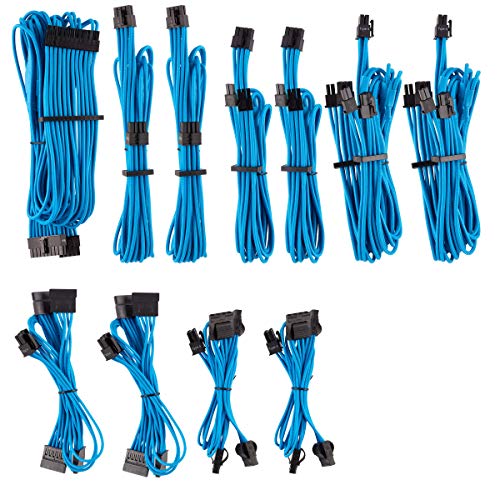 CORSAIR Premium Sleeved PSU Cables Pro Kit - Blue