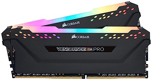 Corsair VENGEANCE RGB PRO DDR4 32GB (2x16GB) 3600MHz CL18 Intel XMP 2.0 iCUE Compatible Computer Memory - Black