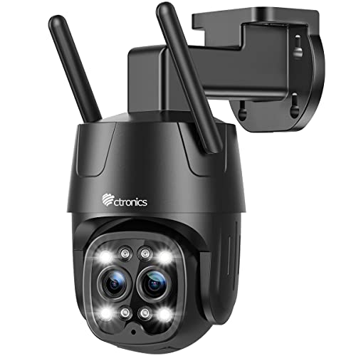 Ctronics 2.5K Dual-Lens Outdoor Security Camera