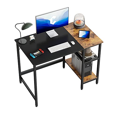 CubiCubi Computer Desk with Storage Shelves