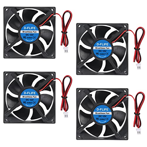 D-FLIFE 80mm 12V Cooling Fan - High Quality and Long-lasting