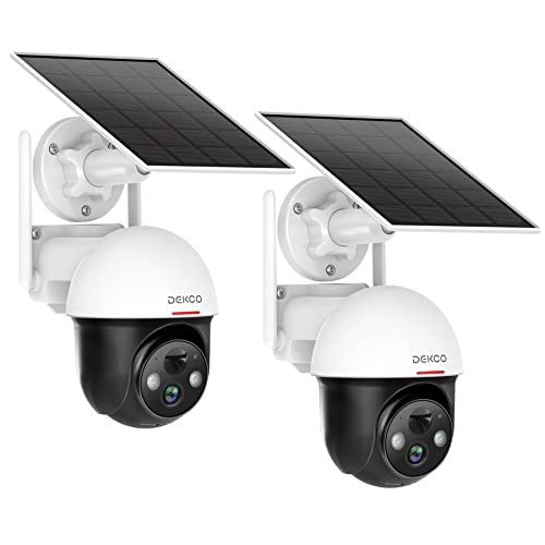 DEKCO 2K Solar Security Cameras Wireless Outdoor