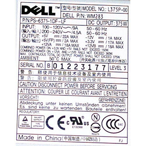 Dell Genuine 375w Power Supply for Dimension PC