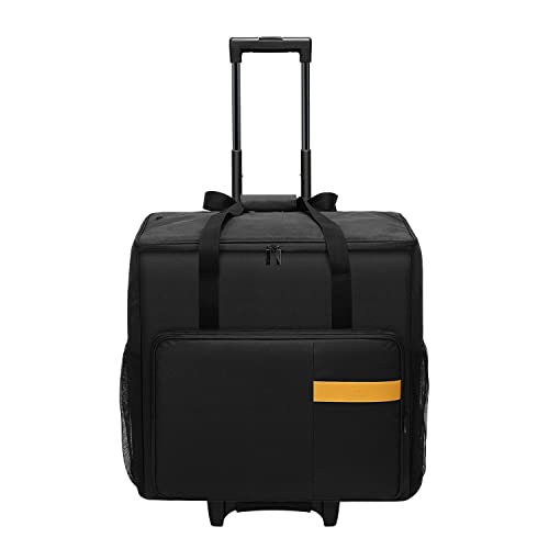 Desktop Computer Carrying Case with Wheels and Drawbar