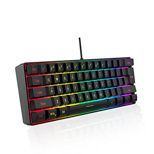 DGG K60 61 Keys RGB Backlit Gaming Keyboard