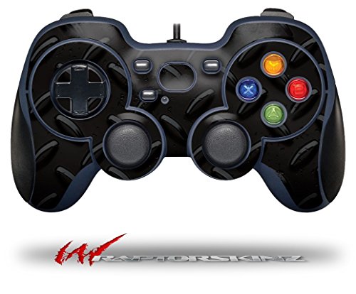 Diamond Plate Metal 02 Black - Decal Style Skin fits Logitech F310 Gamepad Controller (CONTROLLER SOLD SEPARATELY)