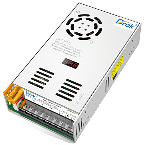 DROK 24V Power Supply - Adjustable Voltage LED Transformer