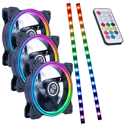 DS 120MM RGB Case Fan with Controller (3-pack)