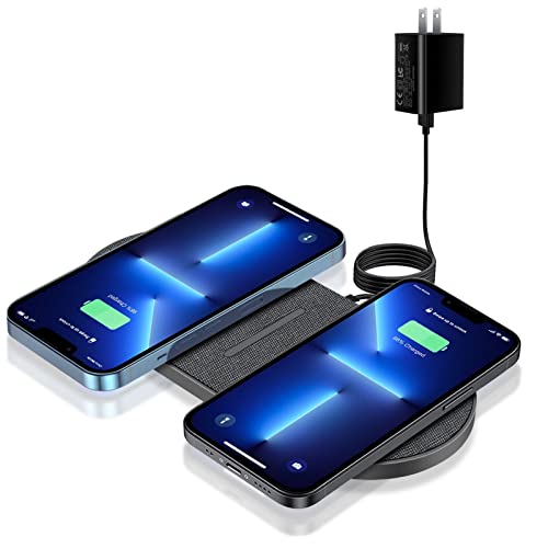 Dual 20W Wireless Charging Pad for iPhone and Samsung