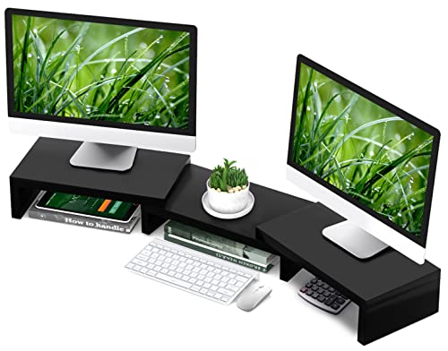 Dual Monitor Stand Riser with Storage: Ergonomic and Efficient