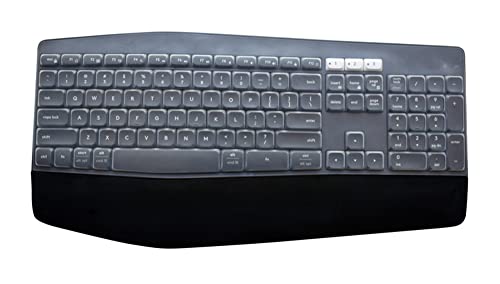 Dust-Proof Silicone Keyboard Skin Cover Compatible for Logitech MK850 MK875 MK825 Wireless Keyboard, MK825 MK850 MK875 Keyboard Protector Skin (Clear)