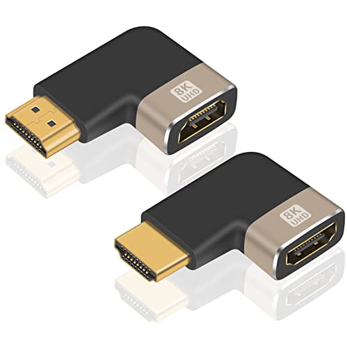 Duttek 8K HDMI 90 Degree Adapter 2 Pack