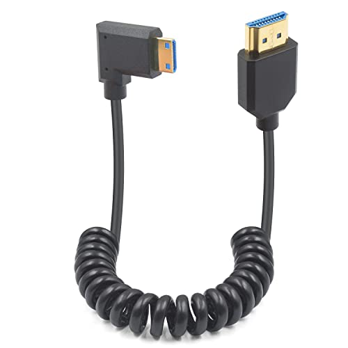 Duttek 8K Mini HDMI to HDMI Coiled Cable 2.1 Version