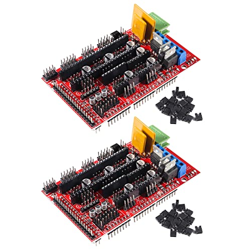 DWEII 2 Pack RAMPS 1.4 Control Panel 3D Printer Control Board Reprap Control Board RAMPS 1.4 Mega Shield Compatible with Arduino Mega 2560