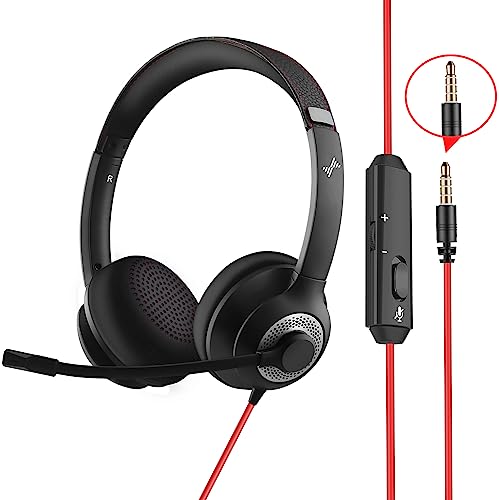 EAGLEND Wired Headphones with Mic for PC