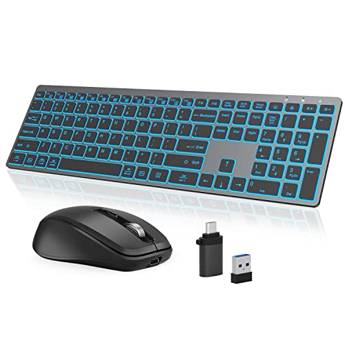 Earto Backlit Wireless Keyboard and Mouse