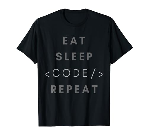 Eat Sleep Code Repeat Funny Programming Coding Gift Shirt T-Shirt