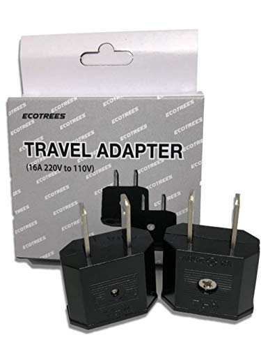 Ecotrees Travel Small European to US Plug Adapter