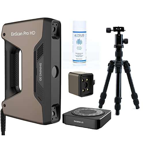 EinScan Pro HD 3D Scanner with Industrial Pack, Color Pack, Solid Edge Shining3D CAD Software