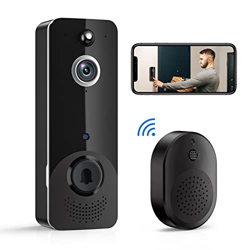 EKEN Wireless Doorbell Camera with Human Detection, Two-Way Audio, and Cloud Storage