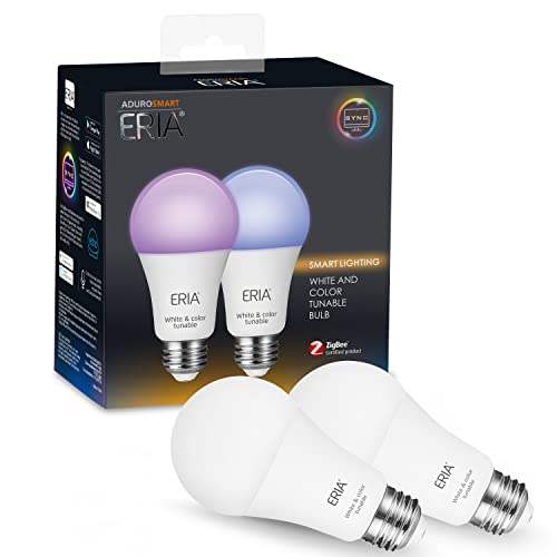 ERIA Zigbee Colors and White A19 Smart Bulb (2-Pack)