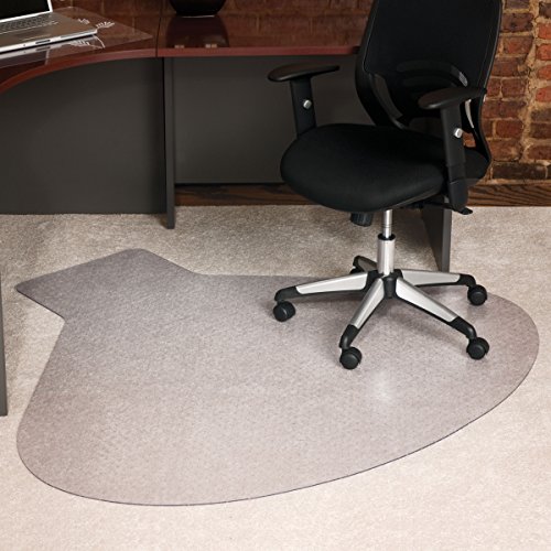 ES Robbins Medium Pile Carpet Chair Mat 66"x60" Clear
