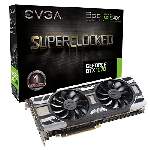 EVGA GeForce GTX 1070 SC GAMING ACX 3.0, 8GB GDDR5, LED, DX12 OSD Support (PXOC) Graphics Card