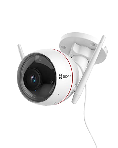 EZVIZ Security Camera Outdoor 1080P WiFi, Motion Alert with Strobe Light & Siren, IP66 Weatherproof, 100ft Night Vision, Two-Way Audio, Works with Alexa and Google(CTQ3W)