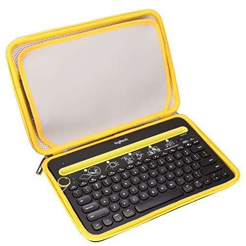 FBLFOBELI EVA Hard Carrying Case for Logitech K480 Wireless Multi-Device Keyboard, Protective Shockproof Travel Storage Bag