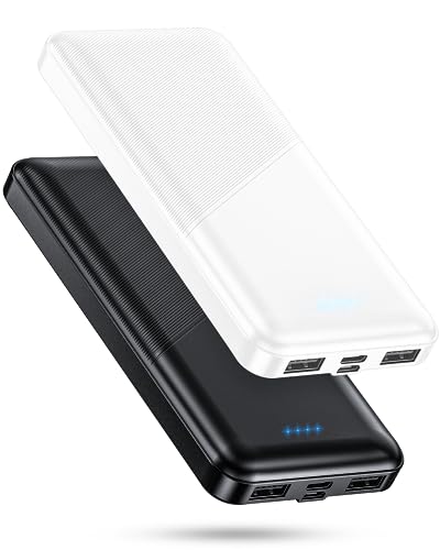 Feeke Portable-Charger-Power-Bank - 2 Pack 15000mAh Dual USB Power Bank