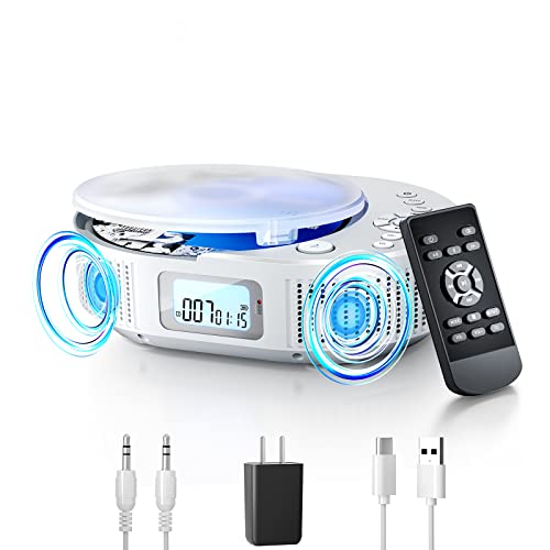  LONPOO Stereo CD Boombox Portable Bluetooth Digital Tuner FM  Radio CD Player with USB Playback,Bluetooth-in,AUX Input and 3.5mm Earphone  Output & Music Sound System : Electronics