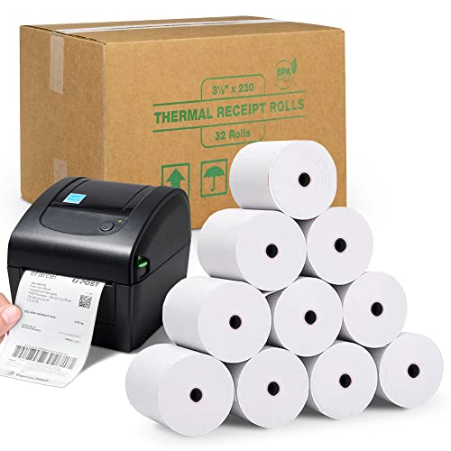FHS Thermal Paper - 32 Rolls of Receipt Paper for POS Systems