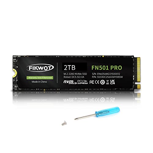 Fikwot FN501 Pro 2TB NVMe SSD-M.2 2280 PCIe Gen3X4 Internal Hard Drive