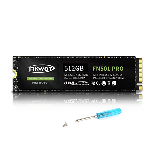 Fikwot FN501 Pro NVMe SSD - High-Speed Internal Solid State Drive (512GB)