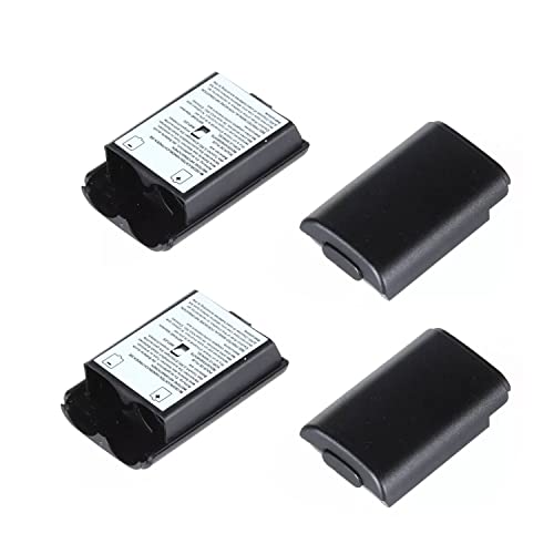 Finera Replacement Battery Pack Cover for Microsoft Xbox 360 Wireless Controller, 4 Pack Black