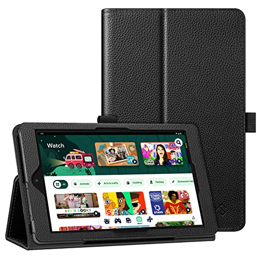 Fintie Case for Onn. 8" Tablet Gen 3 (2022 Model) - Premium Vegan Leather Folio Protective Stand Cover with Pencil Holder for Onn 8 inch Android Tablet 100071483 (Black)