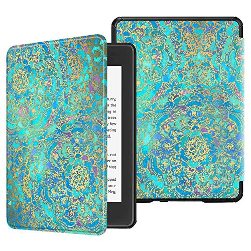 Fintie Slimshell Case for 6" Kindle Paperwhite (10th Generation, 2018 Release) - Premium Lightweight PU Leather Cover with Auto Sleep/Wake for Amazon Kindle Paperwhite E-Reader, Shades of Blue
