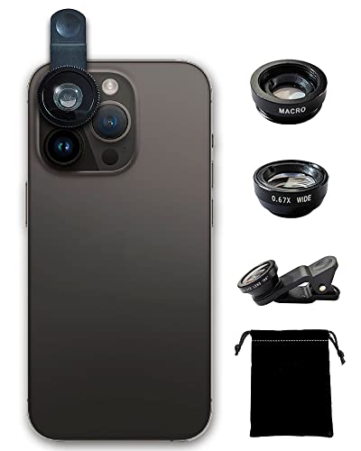 Fisheye Lens 3 in 1 Macro Lens for Smartphone Camera