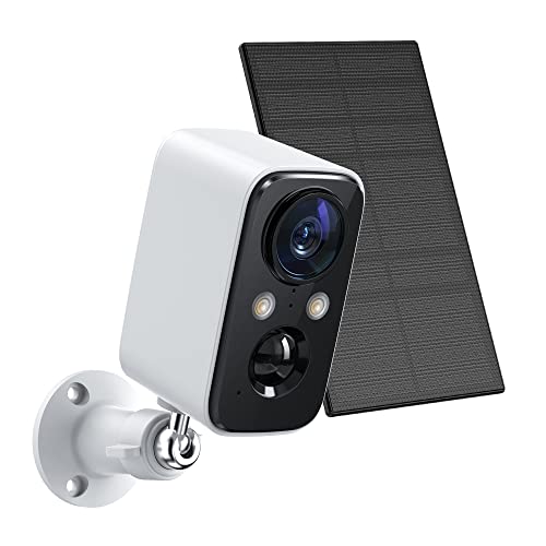 FOAOOD Wireless Outdoor Security Camera with Solar Panel