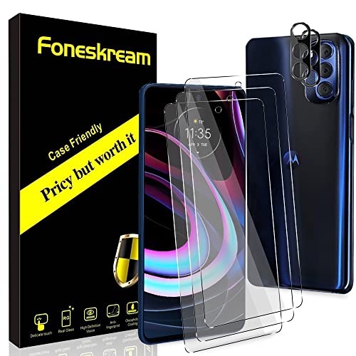 Foneskream [3+2 Pack] Screen Protector + Camera Protector for Motorola Moto G Stylus 2022