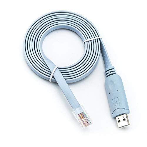 FTDI USB to RJ45 Console Cable/Windows 7, 8 / Vista/MAC/Linux / RS232 Switch Router 6ft (1.8m)