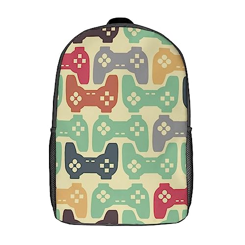 Gamepad Gamer Controller Joystic 17 Inch Backpack Laptop Backpacks Casual Shoulders Bag for Women Men