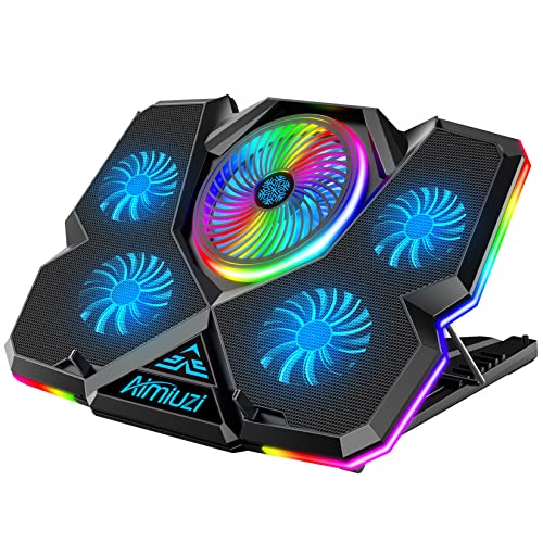 Gaming Laptop Cooling Pad with 5 Fans and RGB Light