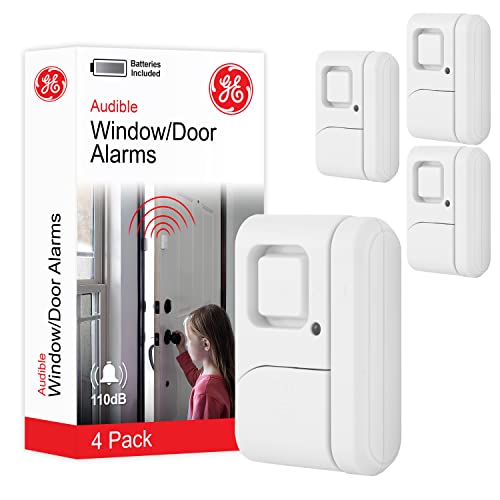 GE Personal Security Window and Door Alarm, 4 Pack
